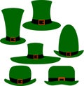 Leprechaun`s green hats for decoration